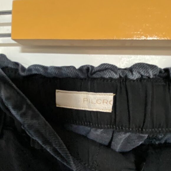 PILCRO Black Denim Paperbag Waist Women's Cropped Jeans Size 27 Petite - Picture 9 of 10